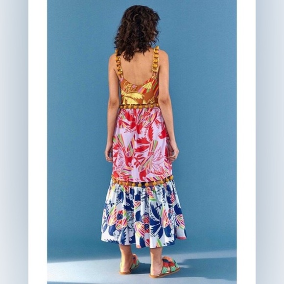 Farm Rio NWT Birds & Beads Maxi Dress - Picture 2 of 14